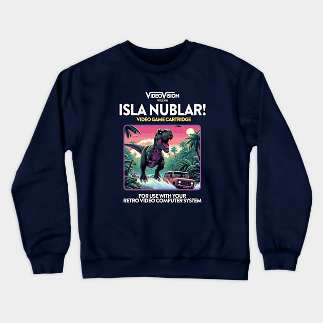 Isla Nublar 80s Game Crewneck Sweatshirt by PopCultureShirts